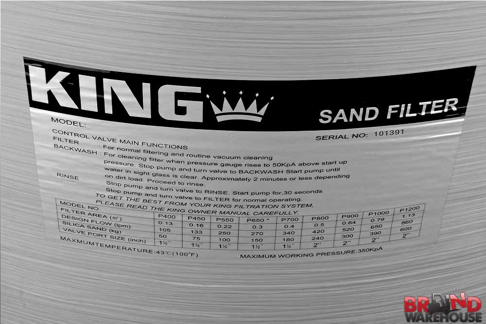 The KING brand of sand filters are highflow and are strong! Thicker